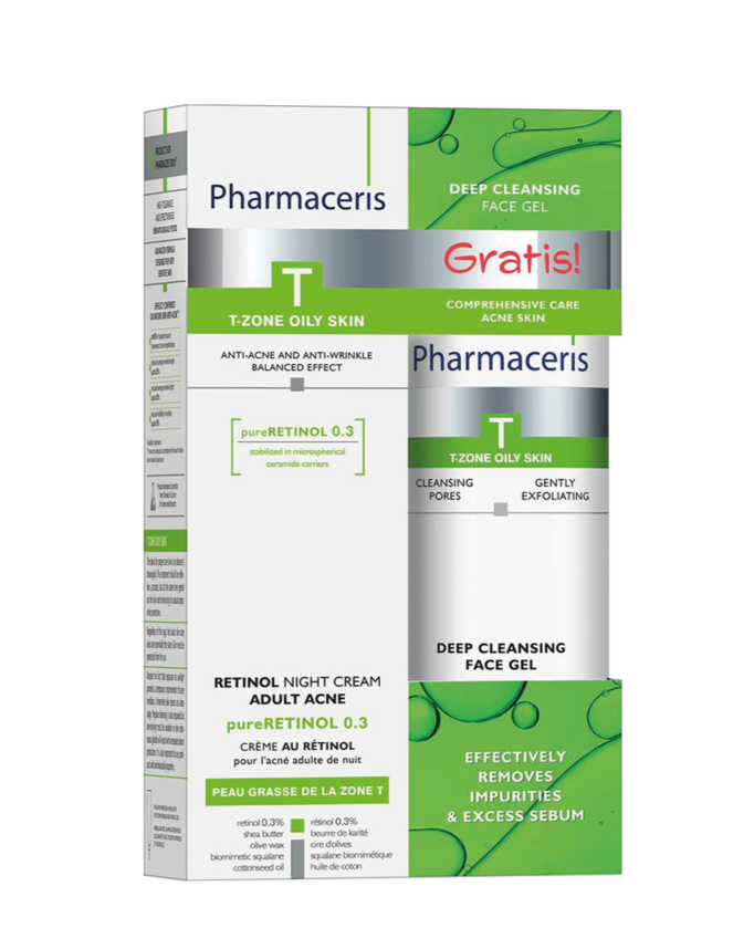Pharmaceris Sampak Full Str Produkt  Retinol Natcreme 40ml  Gratis Antibakterial Rensegel 190ml