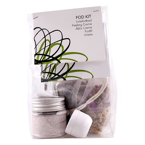Fod Kit Urtefodbad Peeling Creme Aktiv Creme Urtete   Fodfil Pakke Fischer Pure Nature