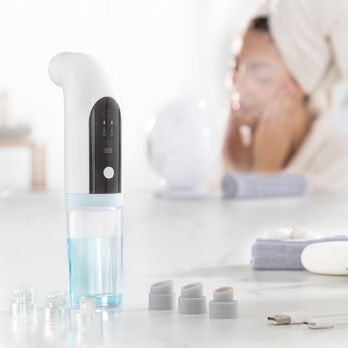 Genopladelig Ansigtsrens Hydro Cleanser Til Rensning Urenheder Ansigtet Hyser